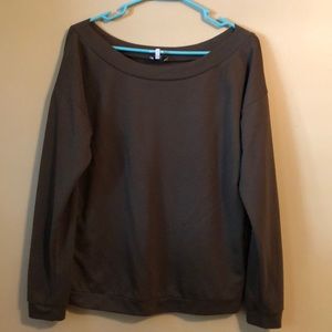 off the shoulder sweatshirt